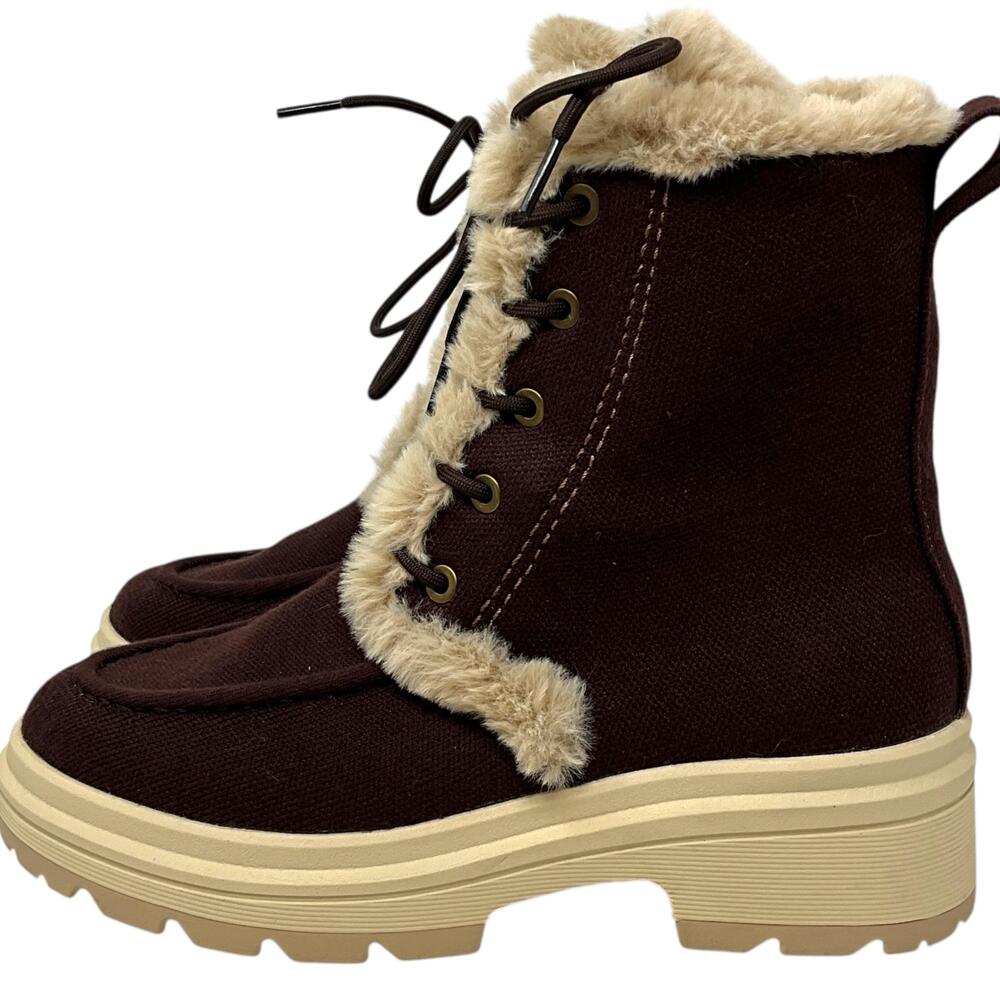 VIVAIA Faux Fur Water-Repellent Lightweight Warm Boots Terry Womens US 9 EUR 40 - Picture 4 of 9